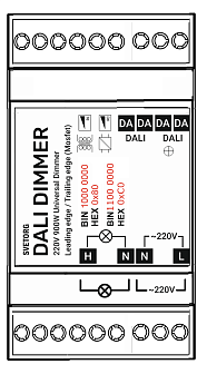 Универсальный димер нагрузок DALI 900W 